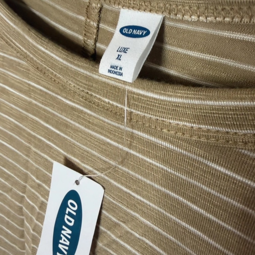 NWT Old Navy Luxe Striped Tunic T-Shirt curved tunic-length hem Size XL - Picture 4 of 7
